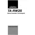 ONKYO TARW25 Owner's Manual cover photo
