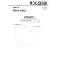 SONY MDXC8900 Owner's Manual cover photo