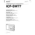 SONY ICF-SW77 Owner's Manual cover photo