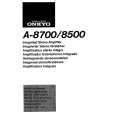 ONKYO A-8500 Owner's Manual cover photo