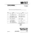SONY WMFX17 Service Manual cover photo