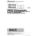 PIONEER PRS-D2000SPL/XUEW5 Service Manual cover photo