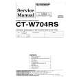 PIONEER CT-W704RS Service Manual cover photo