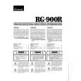 SANSUI RG900R Owner's Manual cover photo