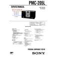 SONY PMC205 Service Manual cover photo