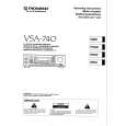 PIONEER VSA-740 Owner's Manual cover photo
