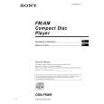 SONY CDX-F5000 Owner's Manual cover photo