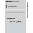 PIONEER PRS-D1200M/XS/ES Owner's Manual cover photo