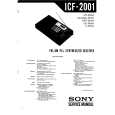SONY ICF2001 Service Manual cover photo