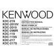KENWOOD KDC2019 Owner's Manual cover photo