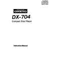 ONKYO DX704 Owner's Manual cover photo