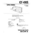 SONY ICF-490S Service Manual cover photo