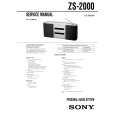 SONY ZS2000 Service Manual cover photo