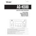 TEAC AG-H300 Owner's Manual cover photo
