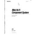 SONY MHC-1600 Owner's Manual cover photo