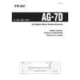 TEAC AG-7D Owner's Manual cover photo
