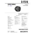SONY DFS18 Service Manual cover photo