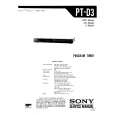 SONY PTD3 Service Manual cover photo