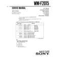 SONY WMF2015 Service Manual cover photo