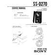 SONY SS-D270 Service Manual cover photo