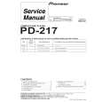 PIONEER PD217 Service Manual cover photo