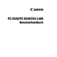 CANON PCD320 Owner's Manual cover photo