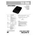 SONY TCS-2000 Owner's Manual cover photo