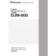 PIONEER DJM-800/TLXJ Owner's Manual cover photo