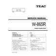 TEAC W-865R Service Manual cover photo