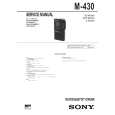 SONY M430 Service Manual cover photo