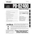 TEAC PD-D2400 Owner's Manual cover photo
