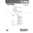 SONY YS-W100 Service Manual cover photo