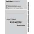 PIONEER PRS-D1200M/XS/EW5 Owner's Manual cover photo