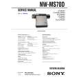 SONY NWMS70D Service Manual cover photo