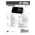 SONY ICF-SW800 Owner's Manual cover photo