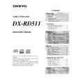 ONKYO DXRD511 Owner's Manual cover photo