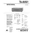 SONY TA-AV661 Service Manual cover photo