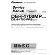 PIONEER deh-4700mp Service Manual cover photo