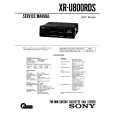 SONY XRU800RDS Service Manual cover photo