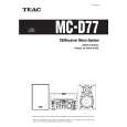 TEAC MC-D77 Owner's Manual cover photo
