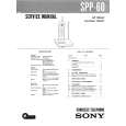 SONY SPP-60 Owner's Manual cover photo