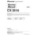 PIONEER CX-3016 Service Manual cover photo