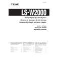 TEAC LS-W2000 Owner's Manual cover photo