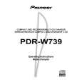 PIONEER PDR-W739 Owner's Manual cover photo