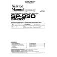 PIONEER SP99D Service Manual cover photo