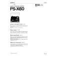 SONY PS-X60 Owner's Manual cover photo