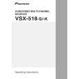 PIONEER VSX-518-K/SFLXJ Owner's Manual cover photo