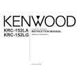 KENWOOD KRC-152LA Owner's Manual cover photo