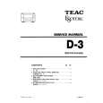 TEAC D3 Service Manual cover photo