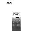 AKAI AT-93 Owner's Manual cover photo